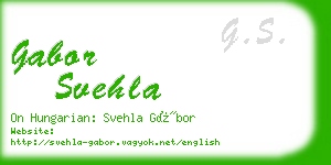 gabor svehla business card